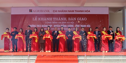 Agribank tài trợ 100% kinh phí xây dựng Trường THCS Quảng Hợp, Quảng Xương, Thanh Hóa
